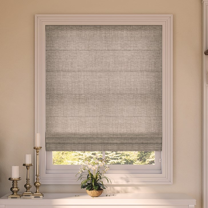 Color: Outlander Dust Grey F104; Fold Style: Classic Flat; Lift: Continuous Cord Loop