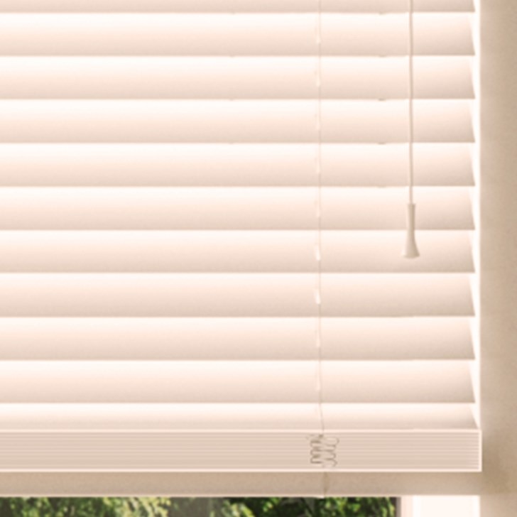 Color: Embossed White; Lift: Cordless; Headrail: 2on1; Tilt: Wand