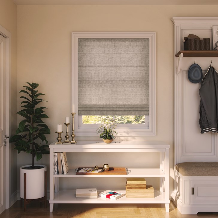 Color: Outlander Dust Grey F104; Fold Style: Classic Flat; Lift: Continuous Cord Loop