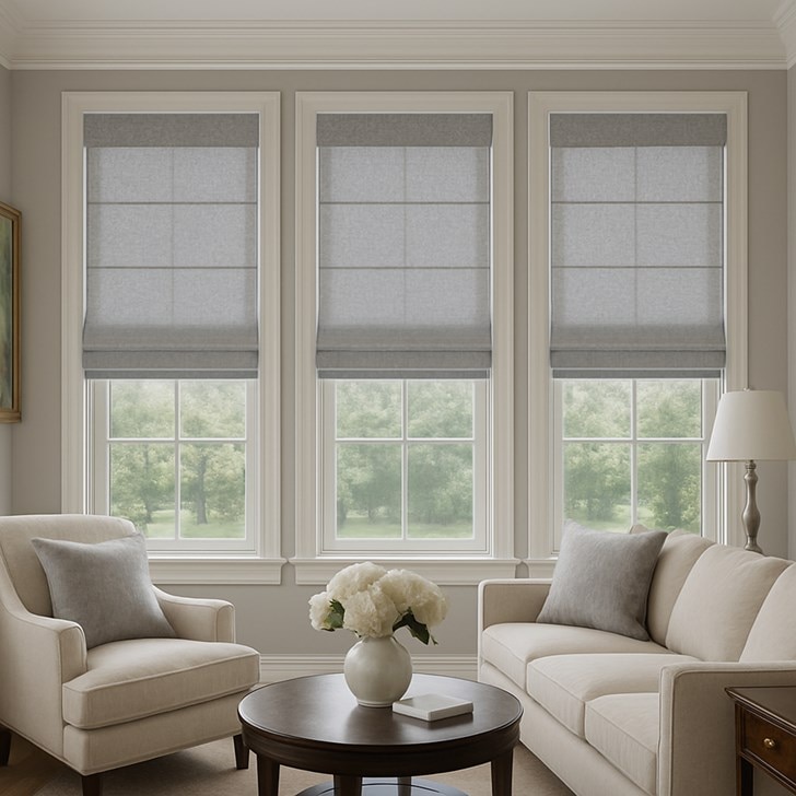 Color: Nomad Background Glacier Grey; Fold Style: Flat Seamless; Lift: Cordless Top-Down Bottom-Up; Headrail: Valance; Liner: No Liner