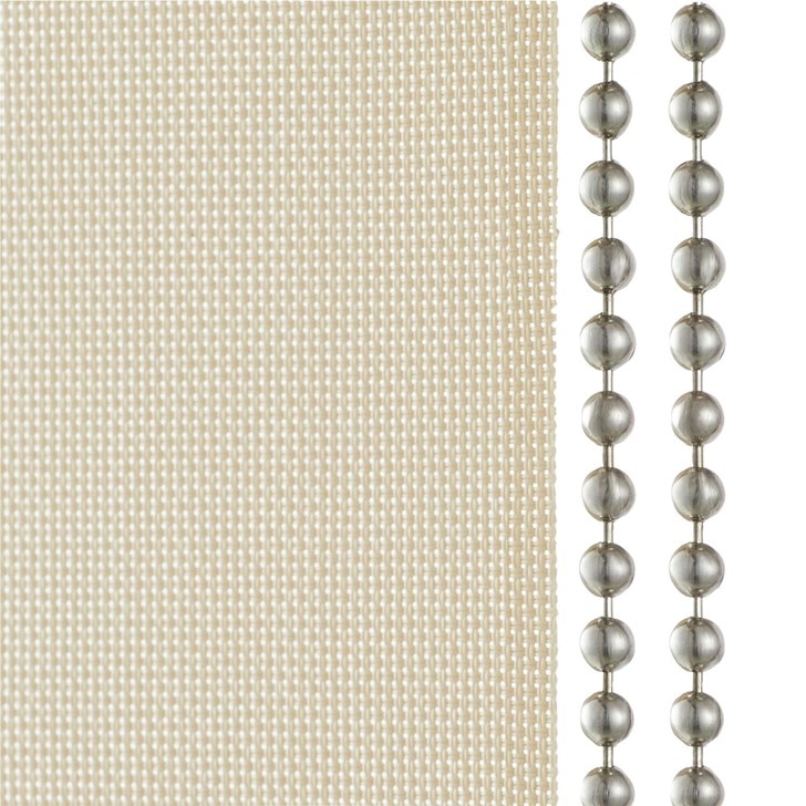 Color: Palermo %5 with stainless steel beaded chain.