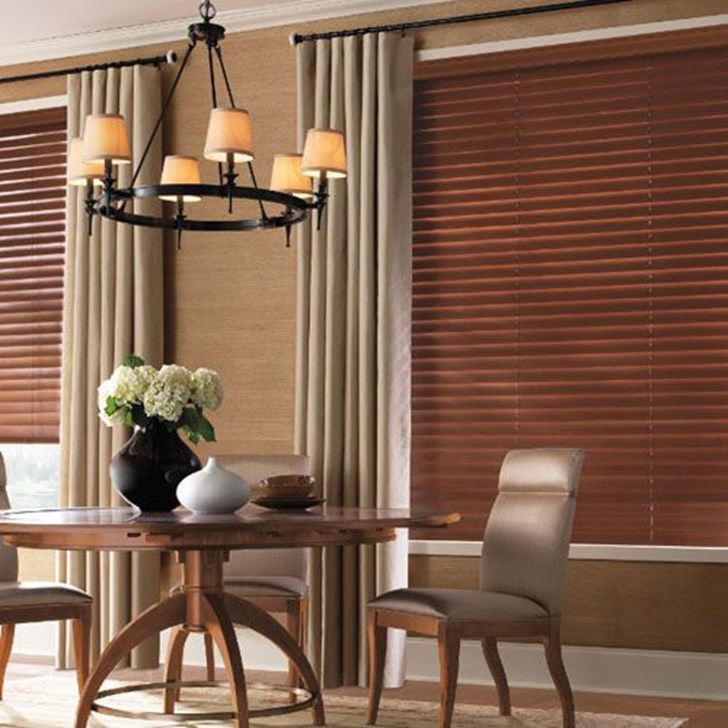 This Levolor Wood Blind brings warmth, beauty and elegance into your home. Color: Chestnut