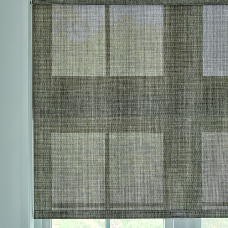 Solar Shade with EasyTouch Cordless Lift, Fabric-Wrapped Hem Bar: Landon, Sapling 10094