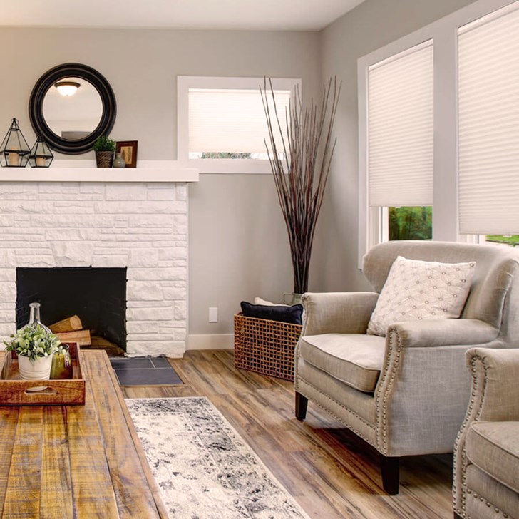 Light Filtering Cellular Shades in Cotton Color